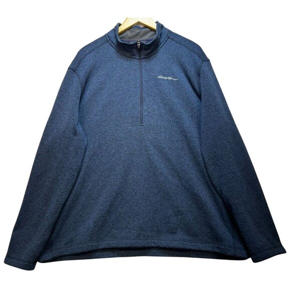 Eddie Bauer Other - Eddie Bauer Men's Quarter Zip Fleece Pullover Sweater Long Sleeve Size XXL Blue